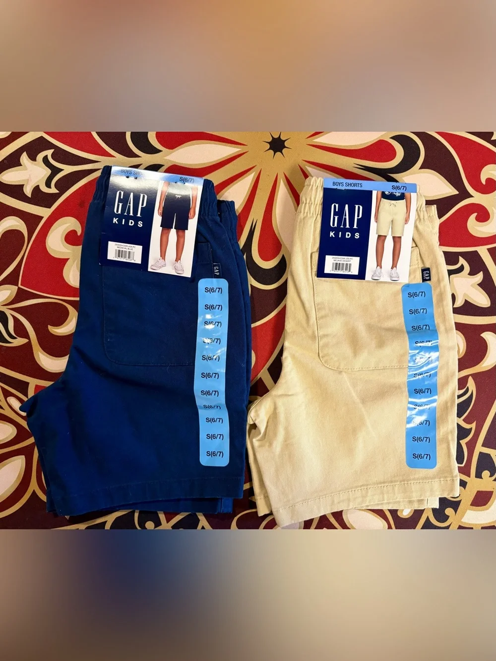 GAP Kids Boys Shorts - Navy and Khaki/Tan